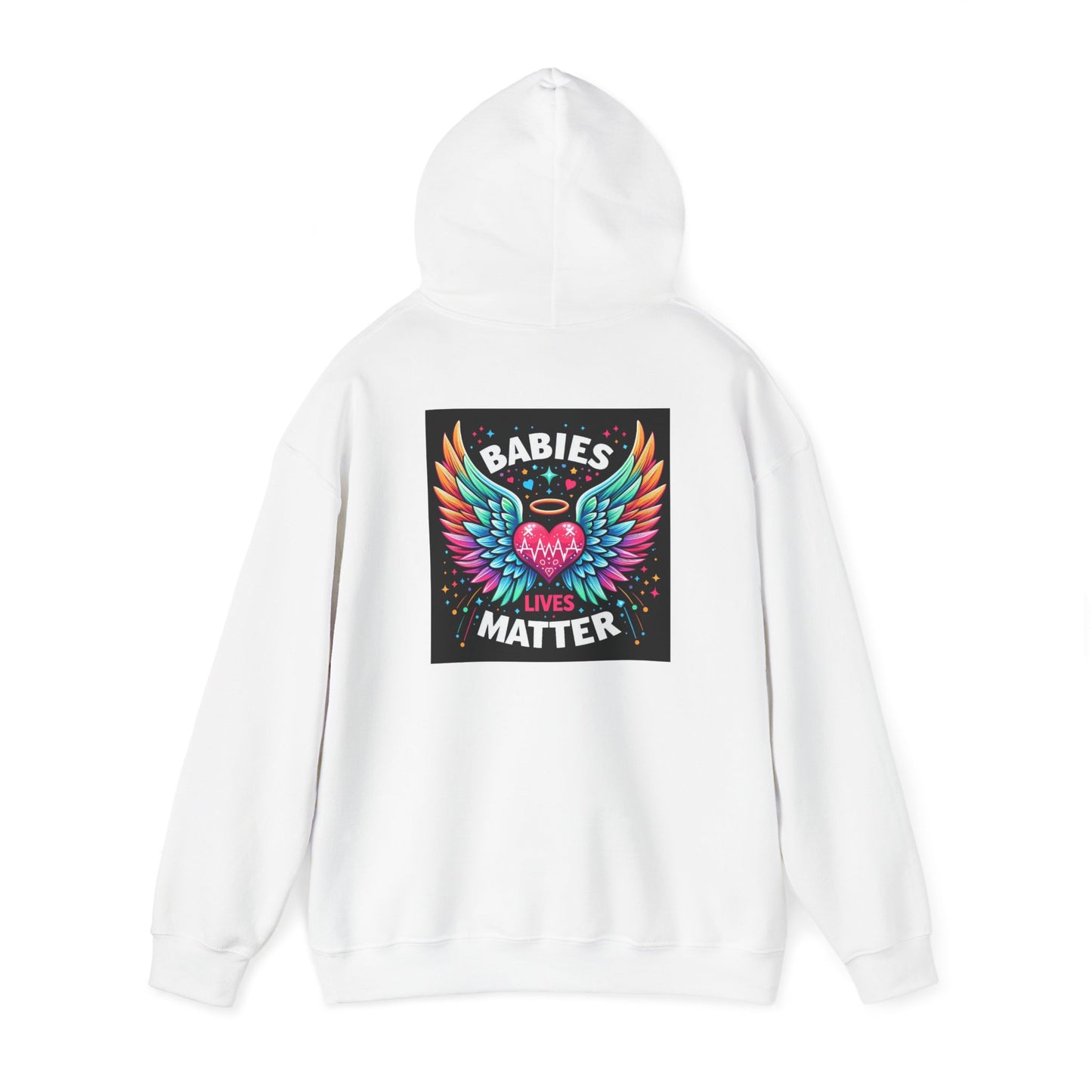 Babies Matter Wings Unisex Heavy Blend Hoodie – Colorful, Stylish Sweatshirt for Moms and Supporters