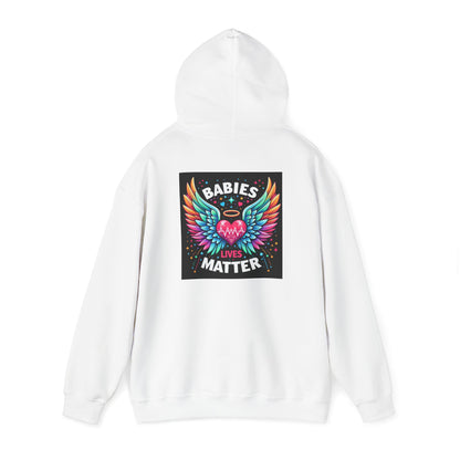 Babies Matter Wings Unisex Heavy Blend Hoodie – Colorful, Stylish Sweatshirt for Moms and Supporters