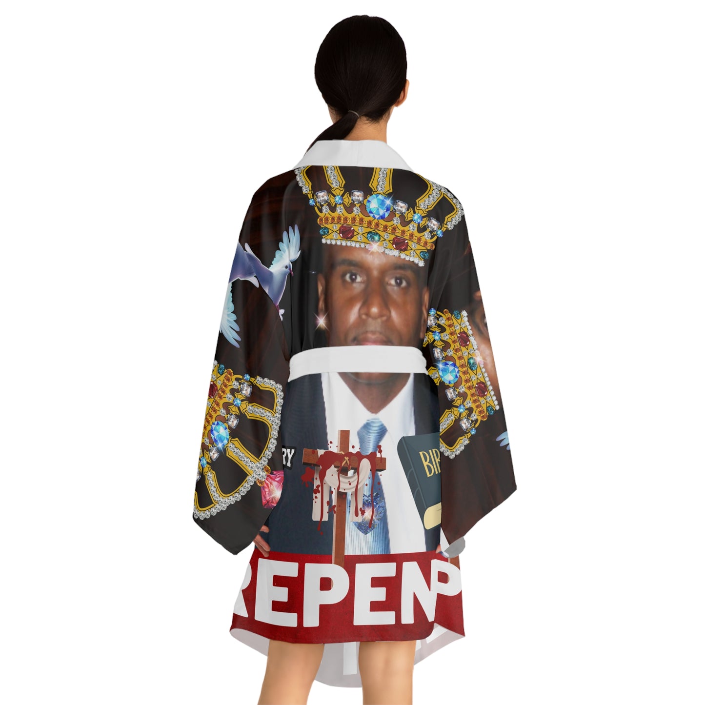 Long Sleeve Kimono Robe (AOP)