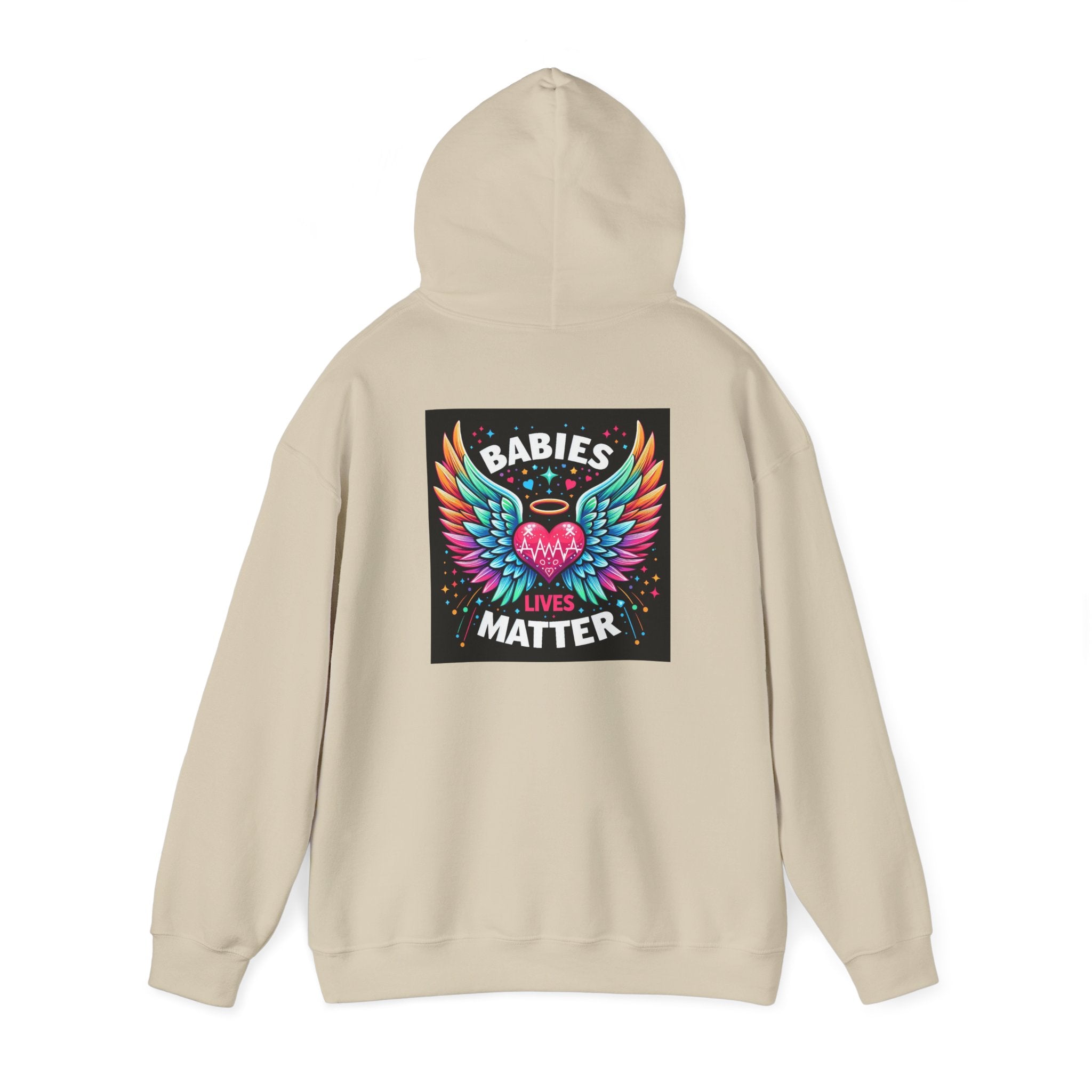 Babies Matter Wings Unisex Heavy Blend Hoodie – Colorful, Stylish Sweatshirt for Moms and Supporters