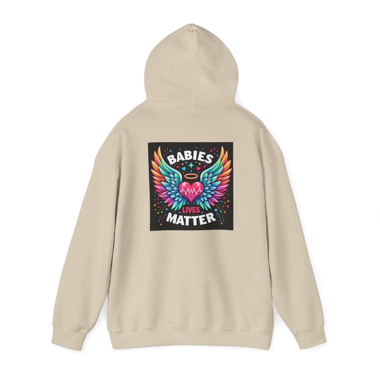 Babies Matter Wings Unisex Heavy Blend Hoodie – Colorful, Stylish Sweatshirt for Moms and Supporters