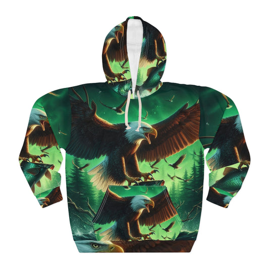 Majestic Eagle Unisex Pullover Hoodie - Nature Inspired Wildlife Apparel