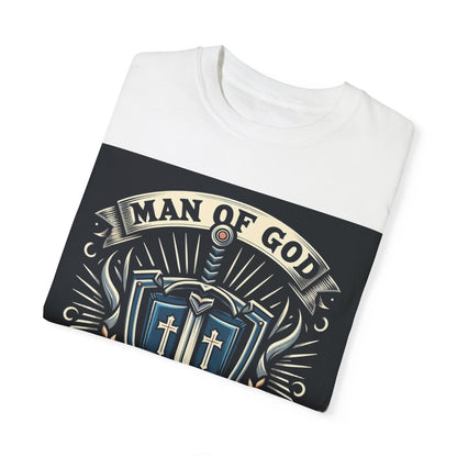 Unisex Garment-Dyed T-Shirt – 'Man of God: Stand Up' Design