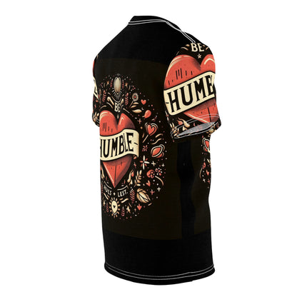 Be Humble Unisex Cut & Sew Tee - Inspirational Floral Graphic Shirt