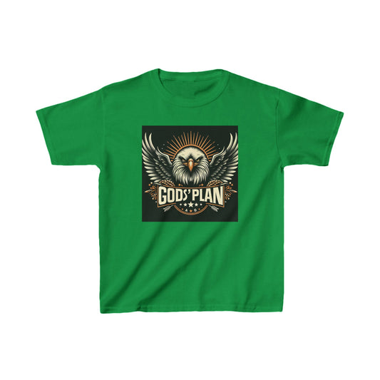 Kids Heavy Cotton™ Tee - God's Plan Eagle Design