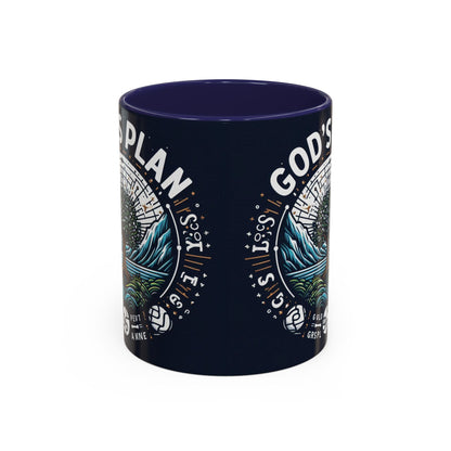 God's Plan Accent Coffee Mug | Inspirational Coffee Cup for Faith & Motivation | 11oz & 15oz