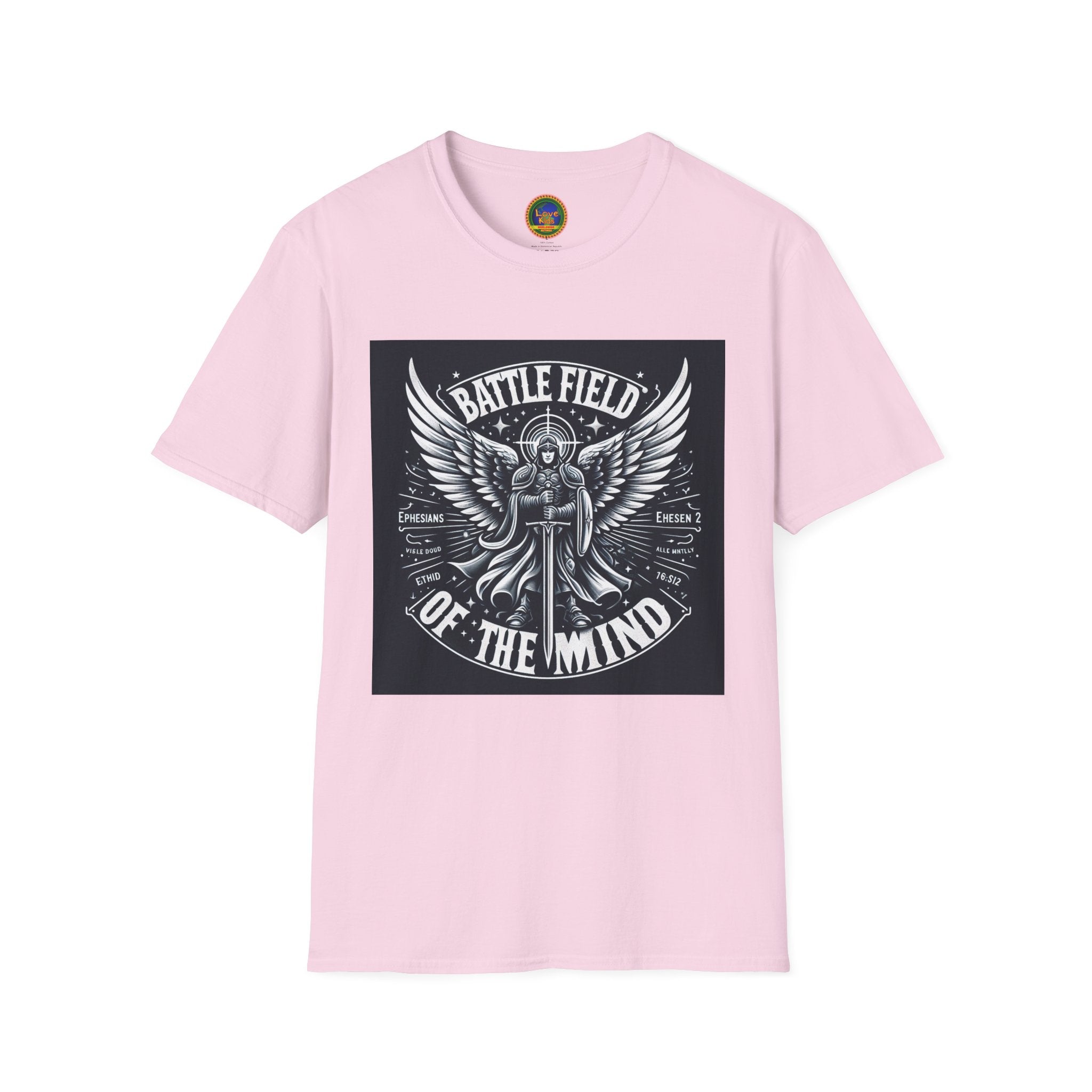 Battle Field of the Mind Unisex Softstyle T-Shirt - Motivational Graphic Tee for Mental Strength