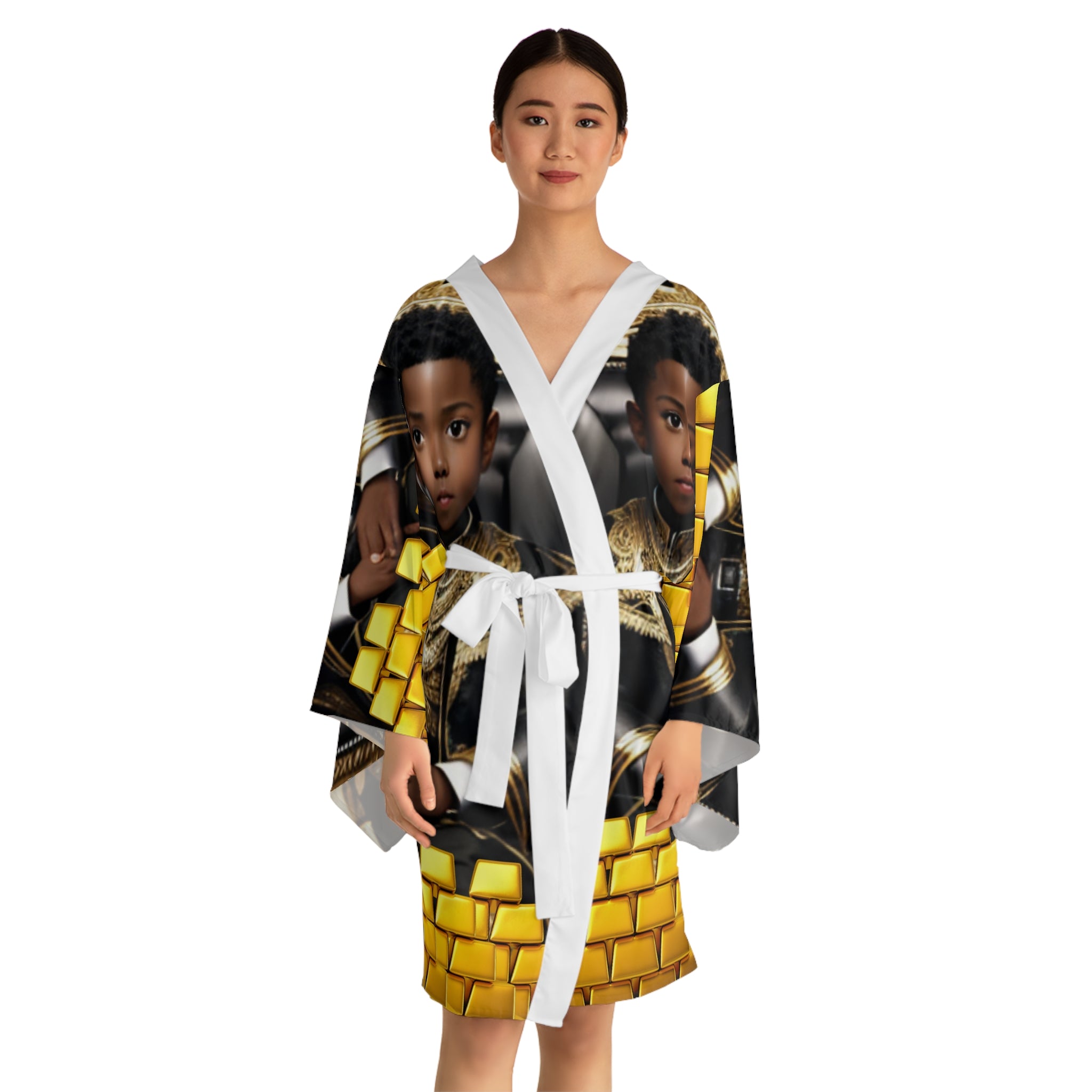 Long Sleeve Kimono Robe (AOP)